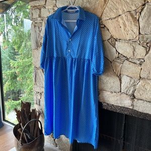 Midi Blue Pattern Dress